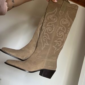 NEVER WORN Zara cowboy boots tall